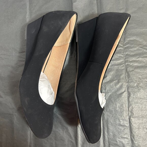 Ankus black nubuck wedges size 9 - worn once - Picture 6 of 9